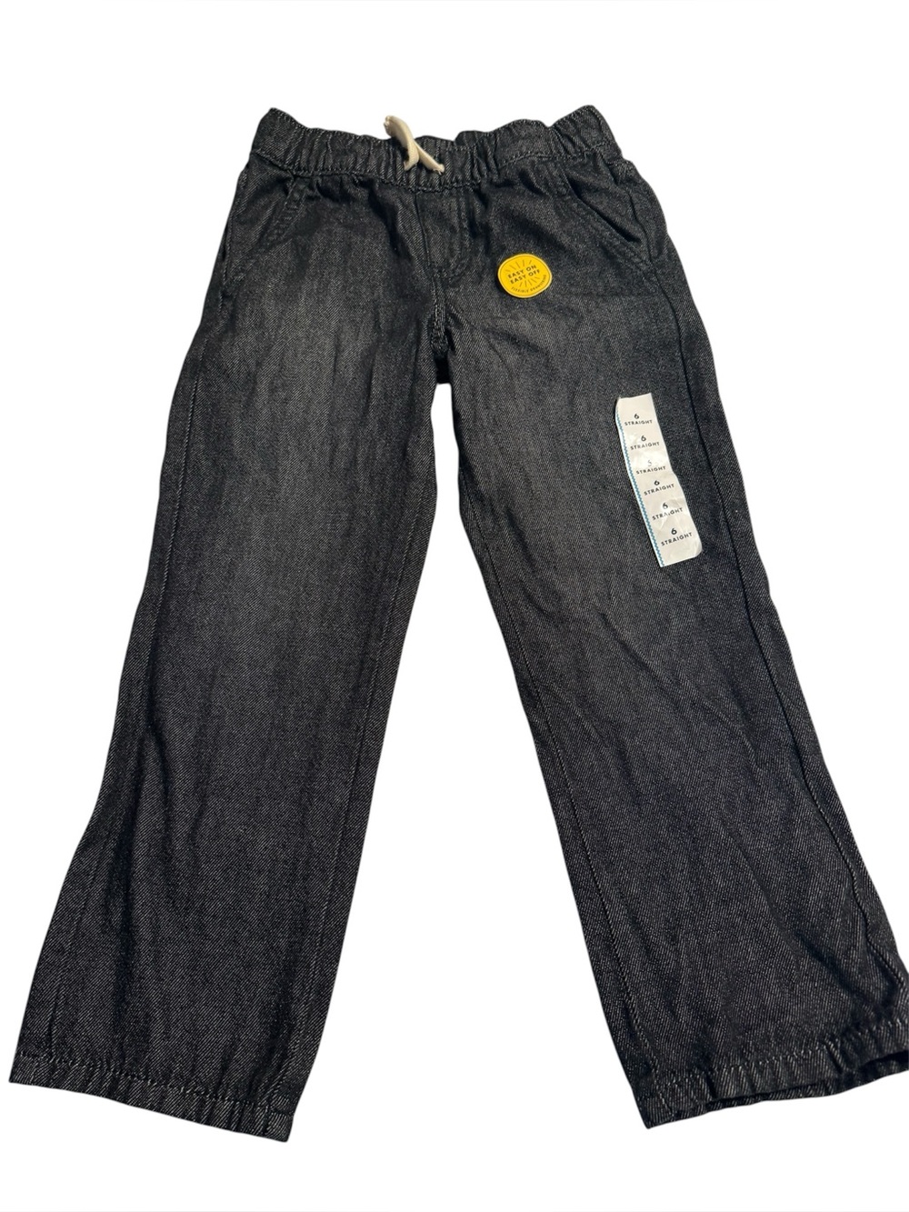 Cat & Jack straight pull up jeans boys size 6 brand new
